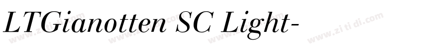 LTGianotten SC Light字体转换